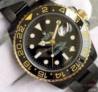 Swiss Replica Rolex Pro-Hunter GMT-Master II watch 2-Tone Black PVD